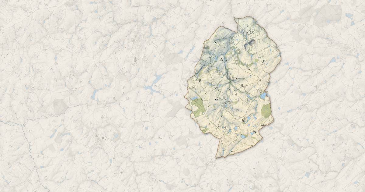 Portrait cartographique de Clessé : relief, eau, forêts, bâti et voies, calculés à partir des données de l'IGN
