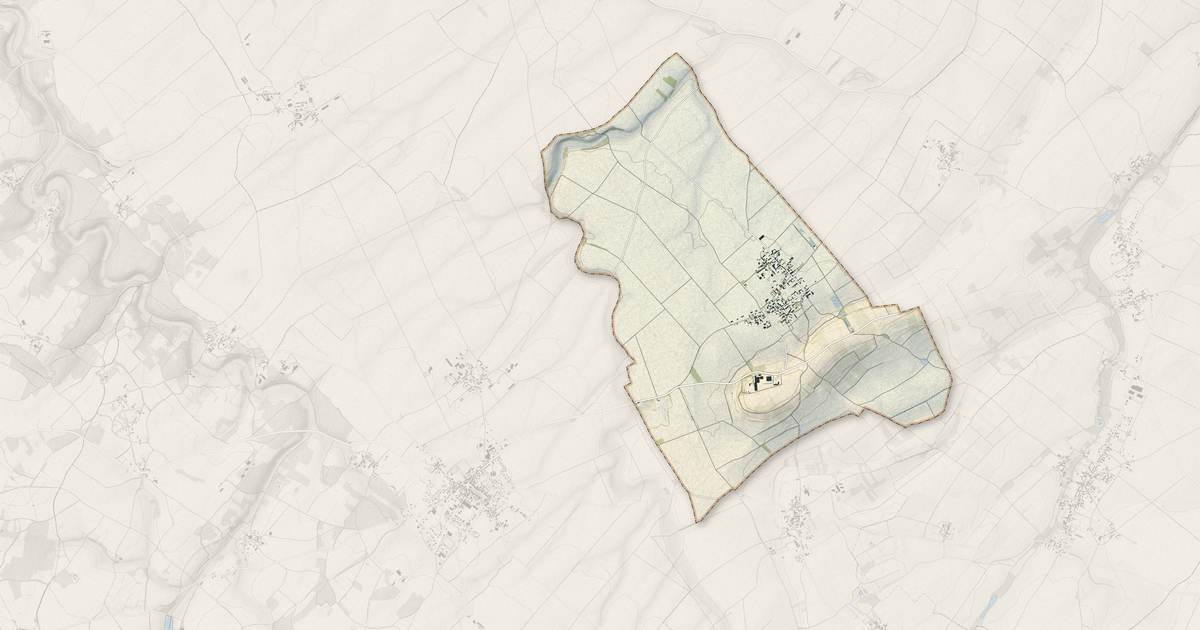 Portrait cartographique de Doux : relief, eau, forêts, bâti et voies, calculés à partir des données de l'IGN