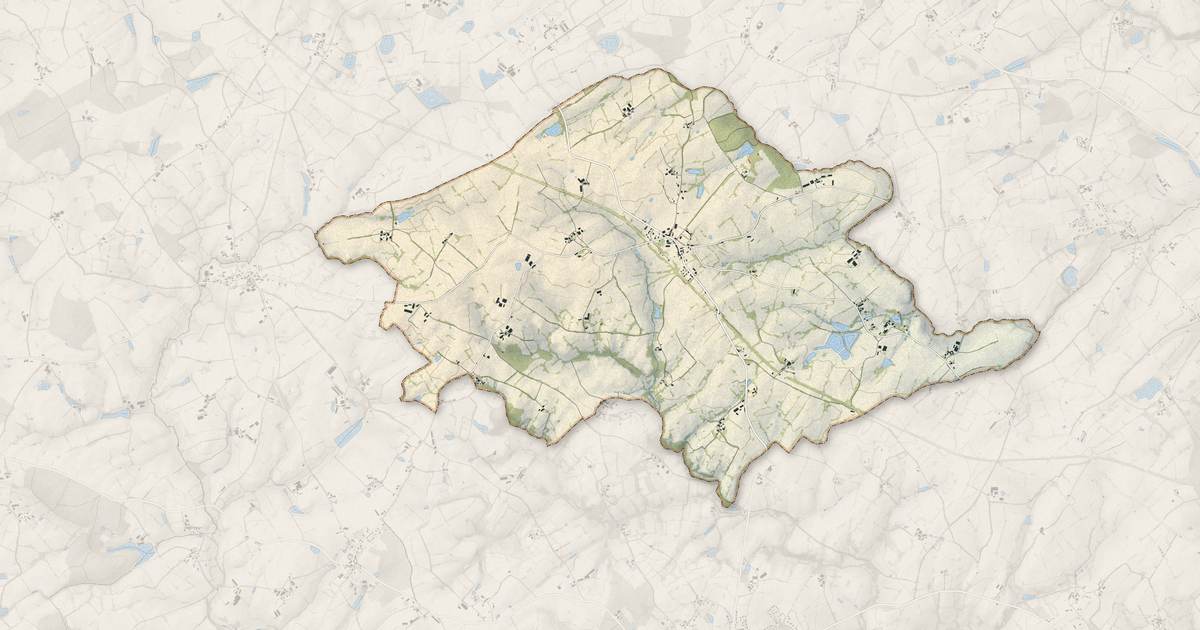 Portrait cartographique de Fénery : relief, eau, forêts, bâti et voies, calculés à partir des données de l'IGN