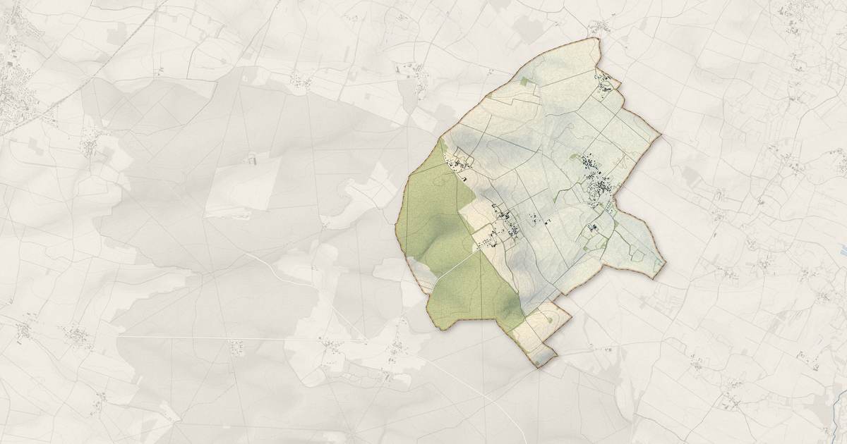 Portrait cartographique de Les Fosses : relief, eau, forêts, bâti et voies, calculés à partir des données de l'IGN