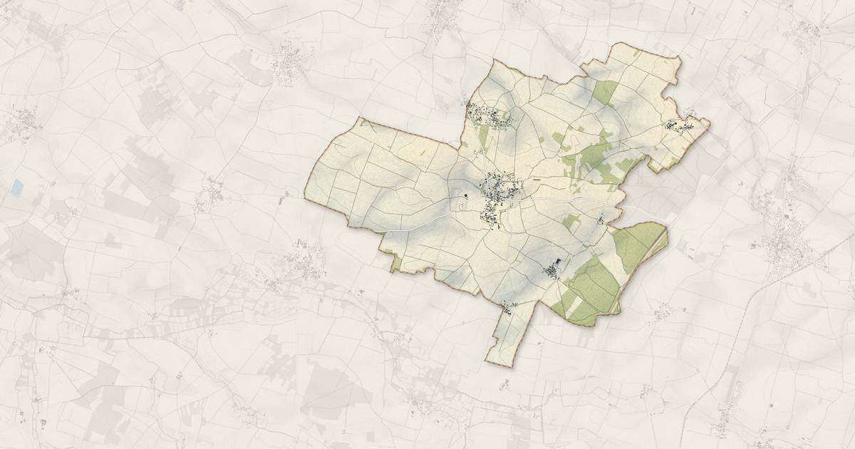 Portrait cartographique de La Foye-Monjault : relief, eau, forêts, bâti et voies, calculés à partir des données de l'IGN