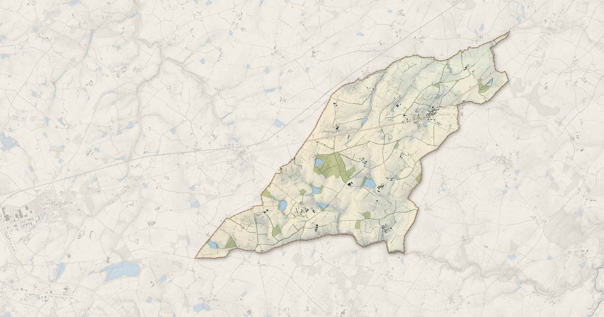 Portrait cartographique de Geay : relief, eau, forêts, bâti et voies, calculés à partir des données de l'IGN