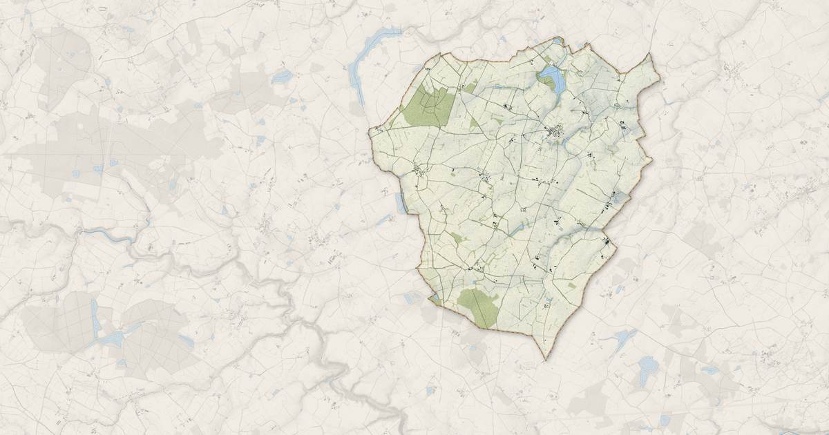Portrait cartographique de Genneton : relief, eau, forêts, bâti et voies, calculés à partir des données de l'IGN