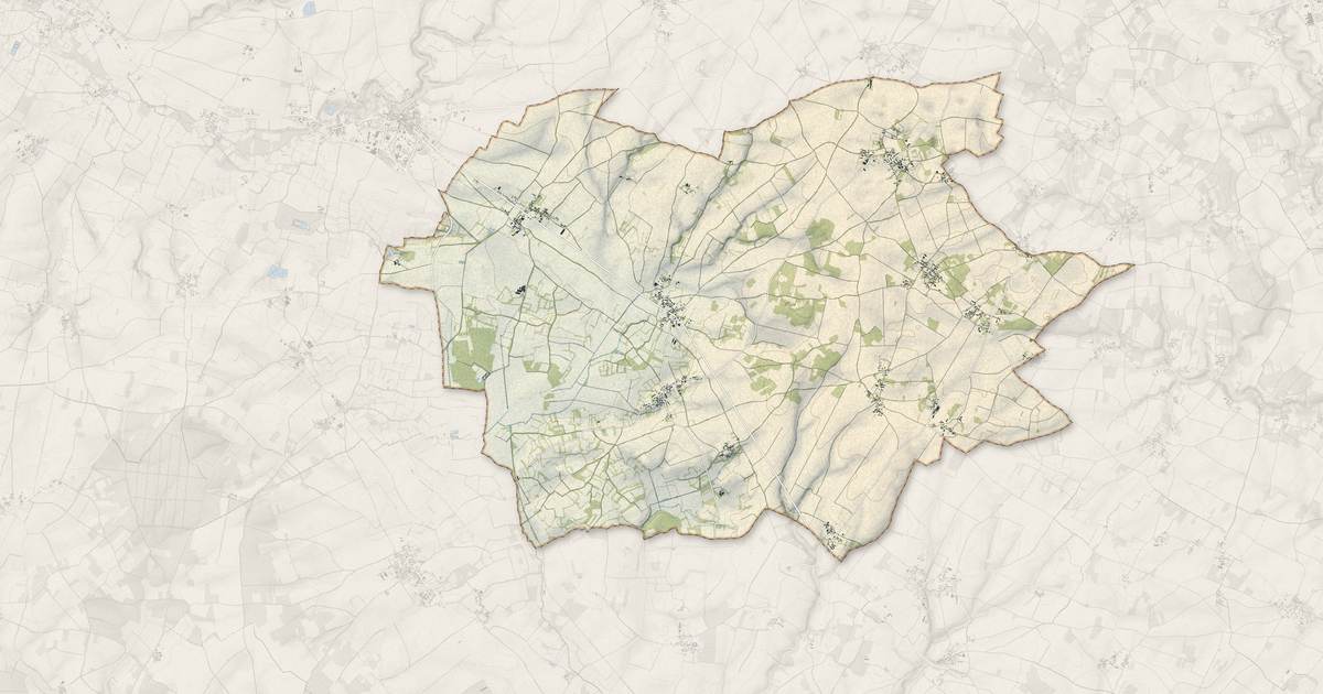 Portrait cartographique de Valdelaume : relief, eau, forêts, bâti et voies, calculés à partir des données de l'IGN