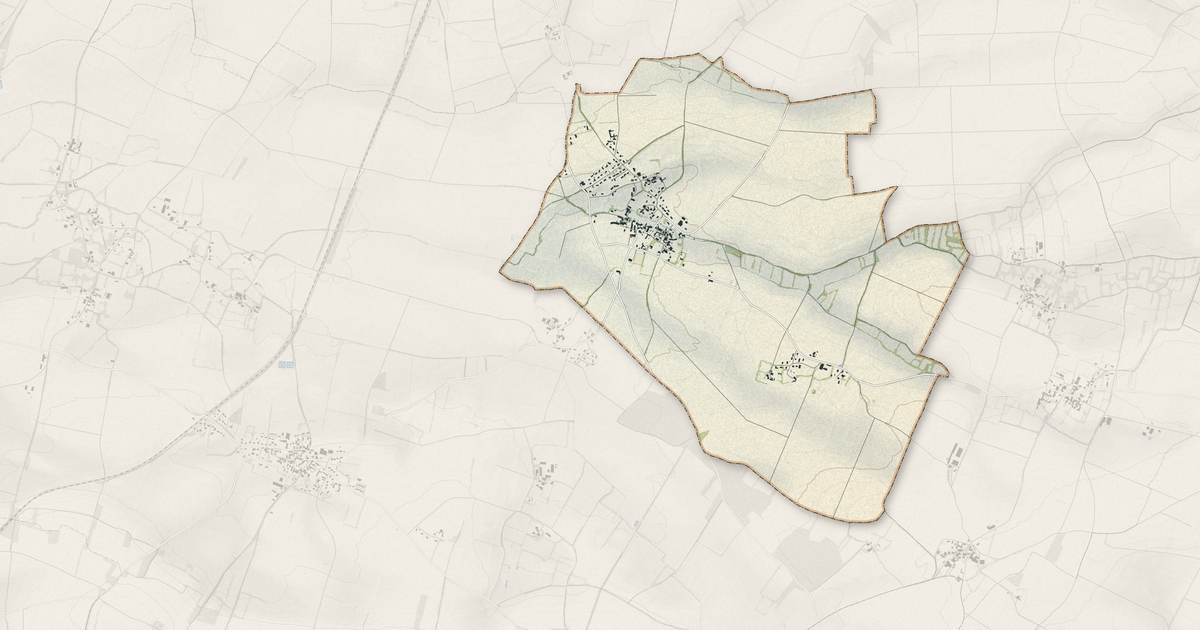 Portrait cartographique de Juscorps : relief, eau, forêts, bâti et voies, calculés à partir des données de l'IGN