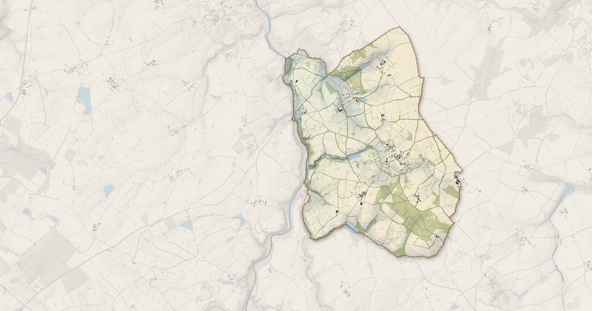 Portrait cartographique de Lhoumois : relief, eau, forêts, bâti et voies, calculés à partir des données de l'IGN