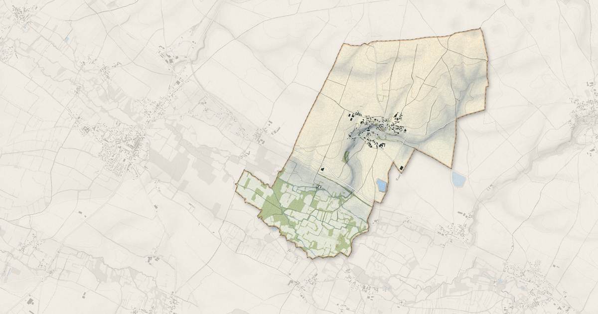 Portrait cartographique de Lusseray : relief, eau, forêts, bâti et voies, calculés à partir des données de l'IGN
