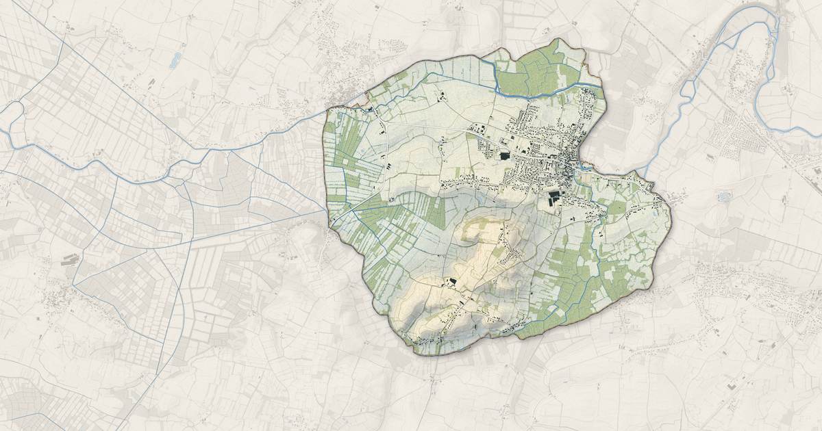 Portrait cartographique de Magné : relief, eau, forêts, bâti et voies, calculés à partir des données de l'IGN
