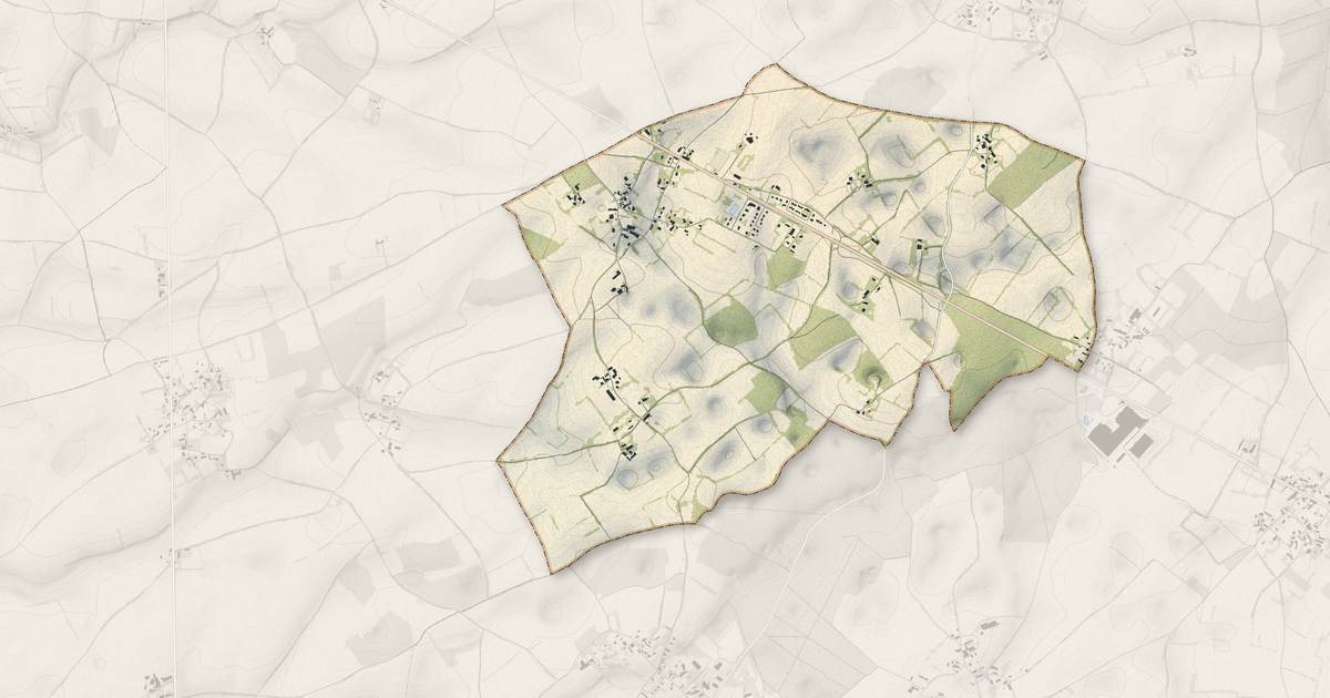 Portrait cartographique de Maisonnay : relief, eau, forêts, bâti et voies, calculés à partir des données de l'IGN