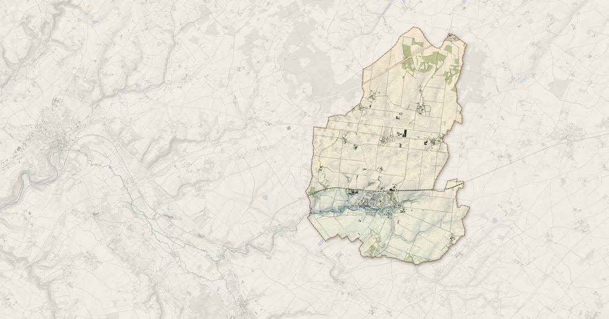 Portrait cartographique de Pamproux : relief, eau, forêts, bâti et voies, calculés à partir des données de l'IGN