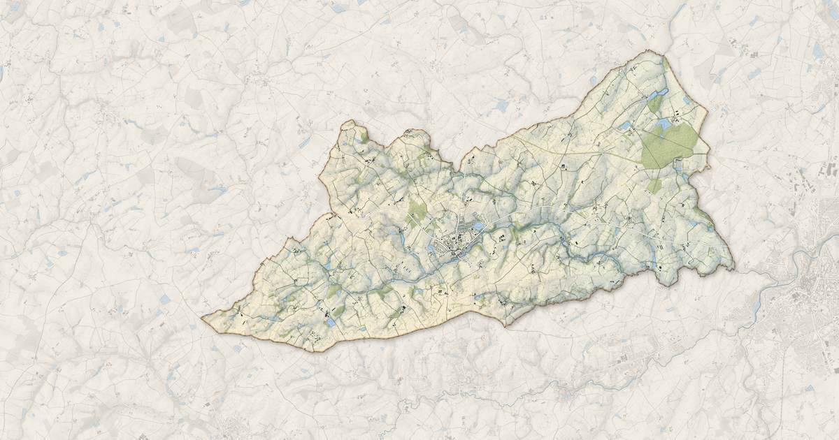 Portrait cartographique de Saint-Aubin-le-Cloud : relief, eau, forêts, bâti et voies, calculés à partir des données de l'IGN