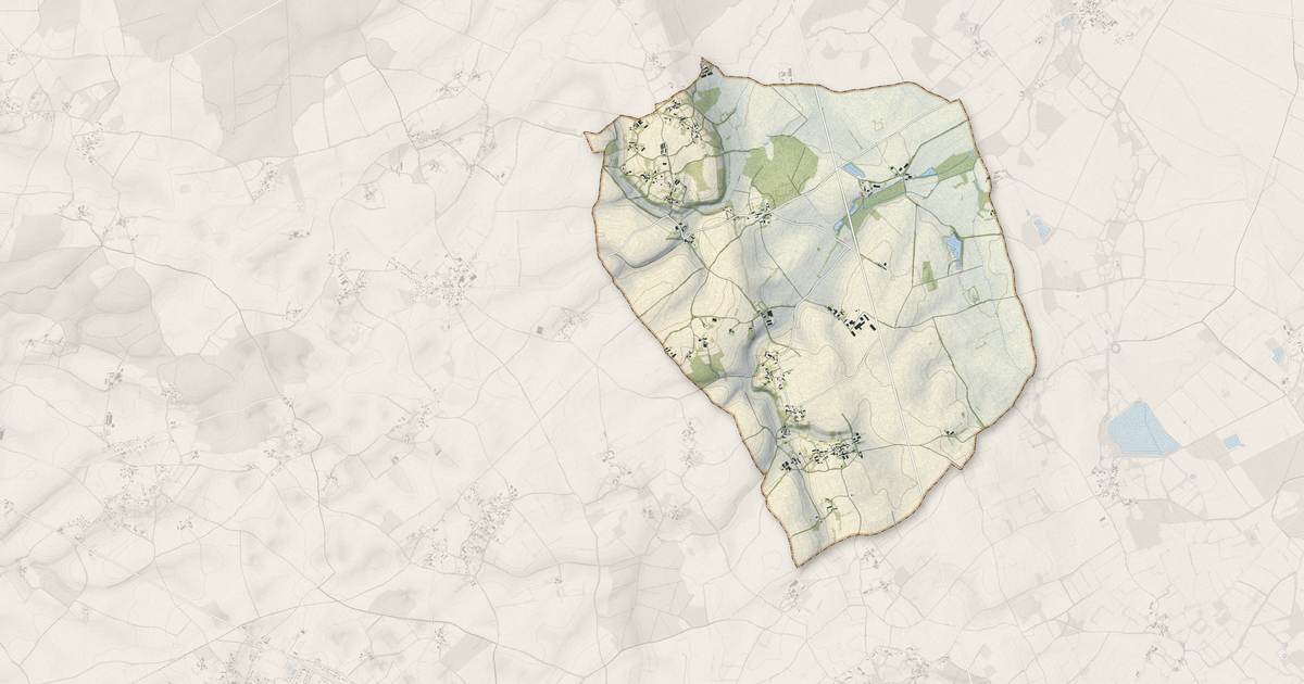 Portrait cartographique de Saint-Coutant : relief, eau, forêts, bâti et voies, calculés à partir des données de l'IGN