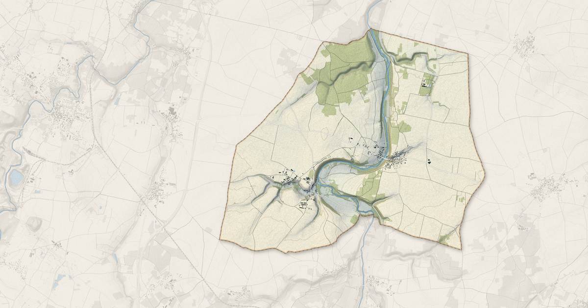 Portrait cartographique de Saint-Généroux : relief, eau, forêts, bâti et voies, calculés à partir des données de l'IGN