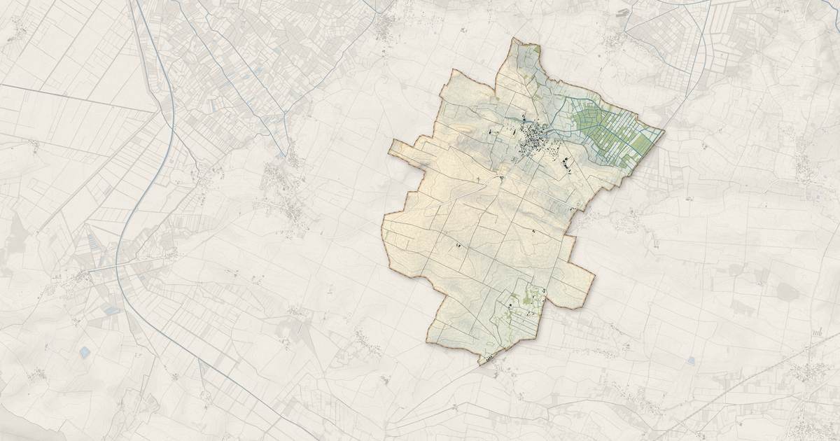 Portrait cartographique de Saint-Georges-de-Rex : relief, eau, forêts, bâti et voies, calculés à partir des données de l'IGN