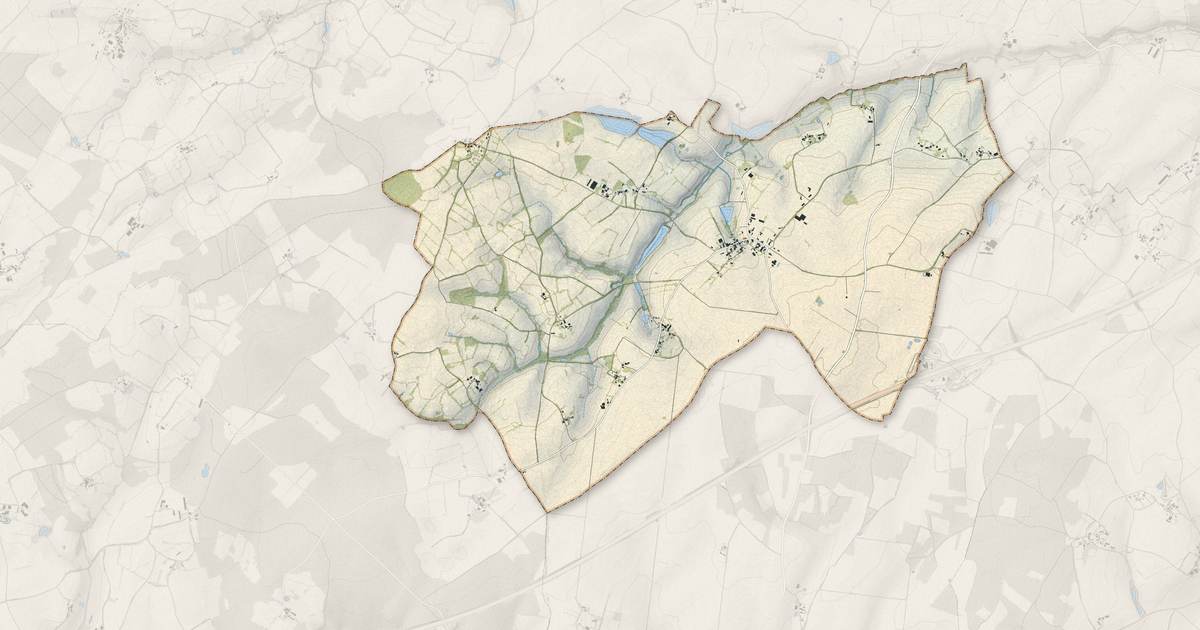 Portrait cartographique de Saint-Germier : relief, eau, forêts, bâti et voies, calculés à partir des données de l'IGN