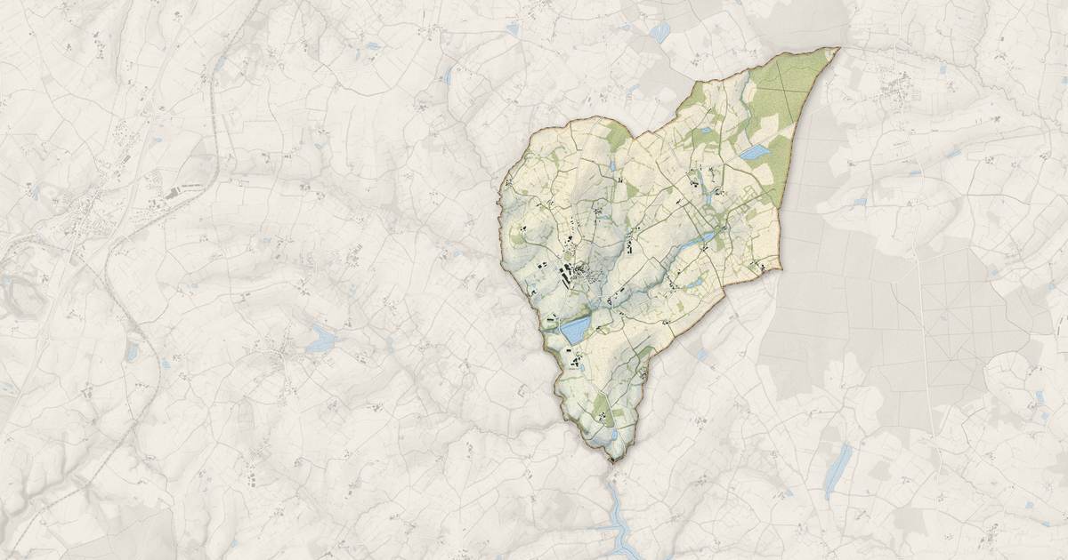 Portrait cartographique de Saint-Lin : relief, eau, forêts, bâti et voies, calculés à partir des données de l'IGN