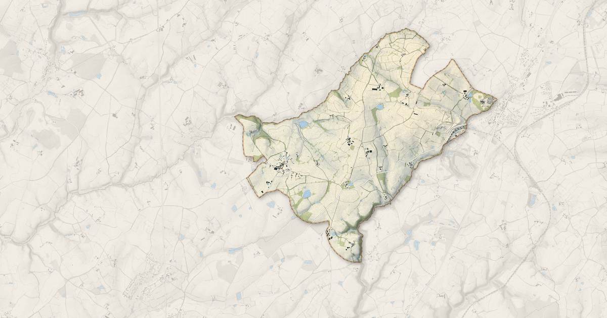 Portrait cartographique de Saint-Marc-la-Lande : relief, eau, forêts, bâti et voies, calculés à partir des données de l'IGN
