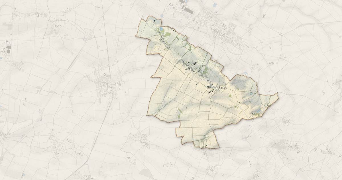 Portrait cartographique de Saint-Martin-de-Bernegoue : relief, eau, forêts, bâti et voies, calculés à partir des données de l'IGN