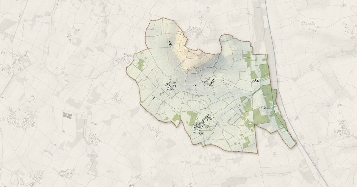 Portrait cartographique de Saint-Martin-de-Mâcon : relief, eau, forêts, bâti et voies, calculés à partir des données de l'IGN