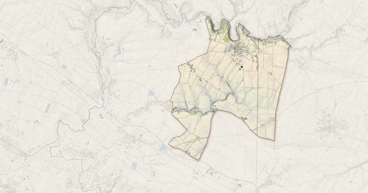 Portrait cartographique de Saint-Pompain : relief, eau, forêts, bâti et voies, calculés à partir des données de l'IGN