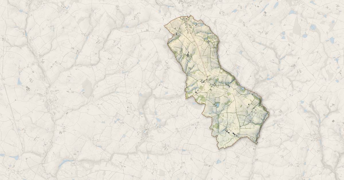 Portrait cartographique de Scillé : relief, eau, forêts, bâti et voies, calculés à partir des données de l'IGN