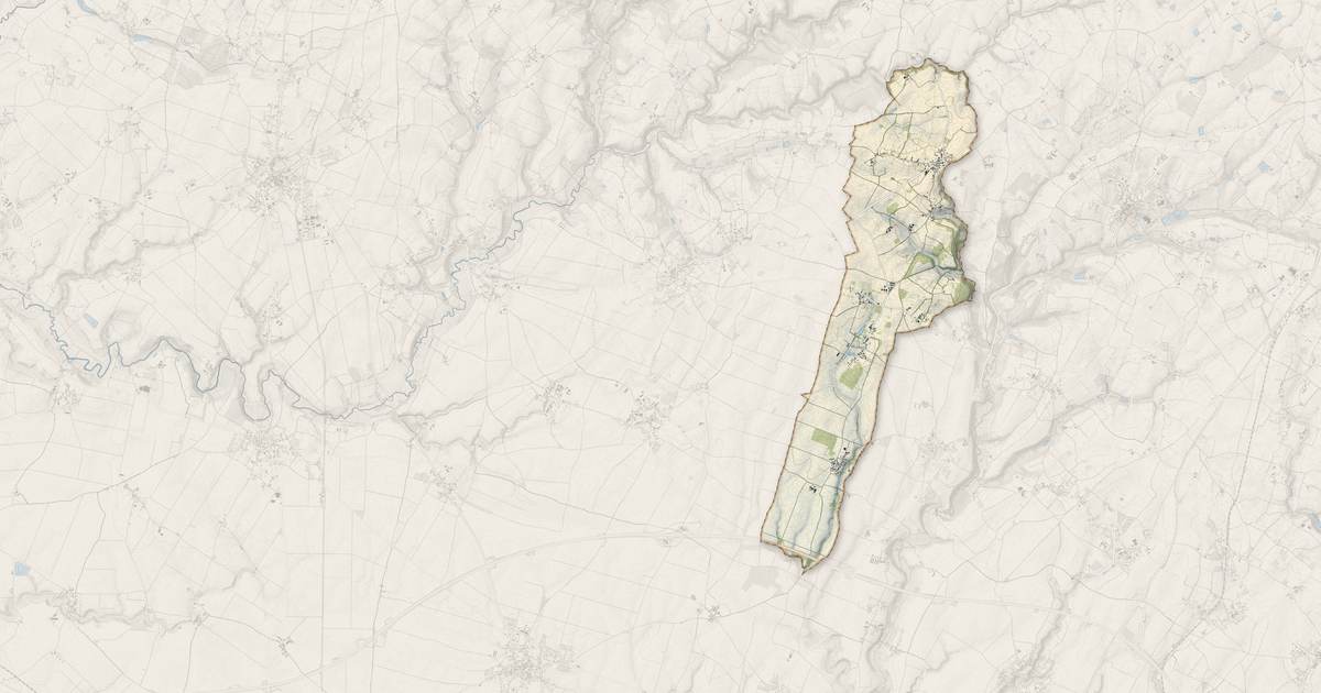 Portrait cartographique de Surin : relief, eau, forêts, bâti et voies, calculés à partir des données de l'IGN