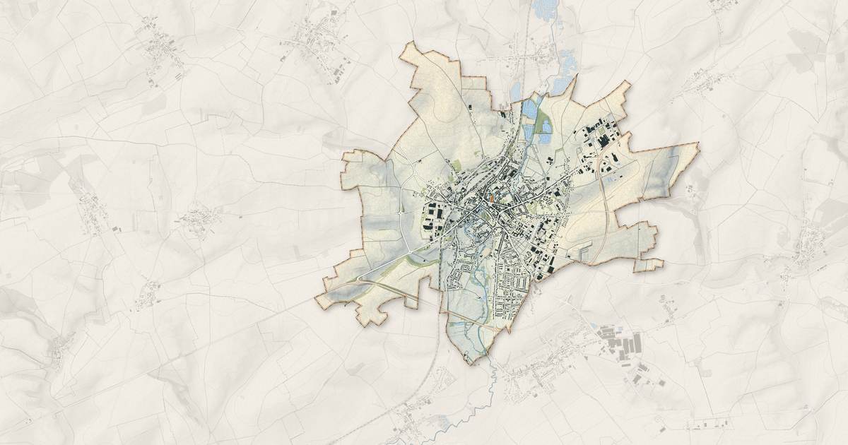 Portrait cartographique de Albert : relief, eau, forêts, bâti et voies, calculés à partir des données de l'IGN