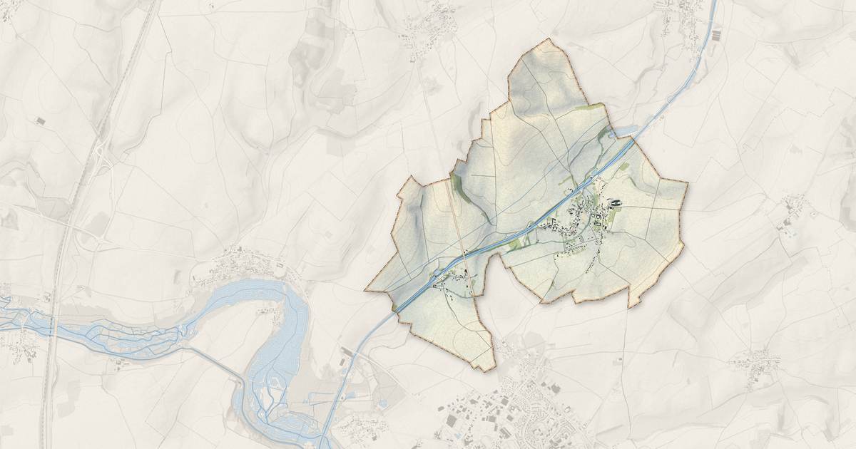 Portrait cartographique de Allaines : relief, eau, forêts, bâti et voies, calculés à partir des données de l'IGN