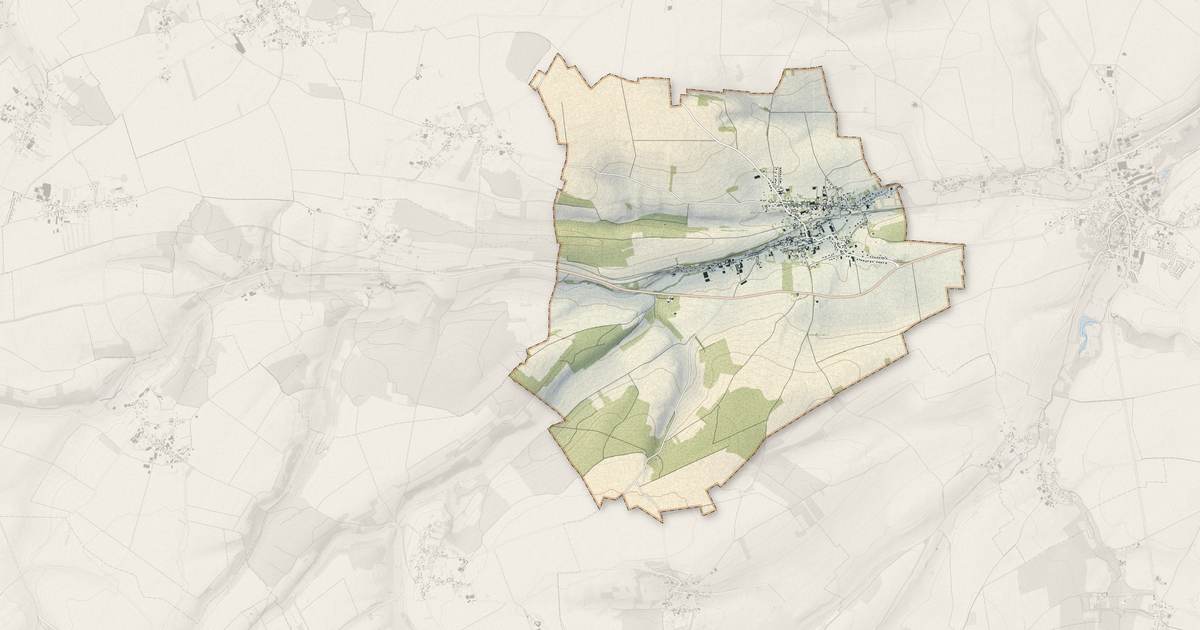 Portrait cartographique de Allery : relief, eau, forêts, bâti et voies, calculés à partir des données de l'IGN