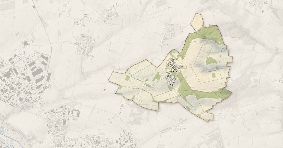 Portrait cartographique de Allonville : relief, eau, forêts, bâti et voies, calculés à partir des données de l'IGN