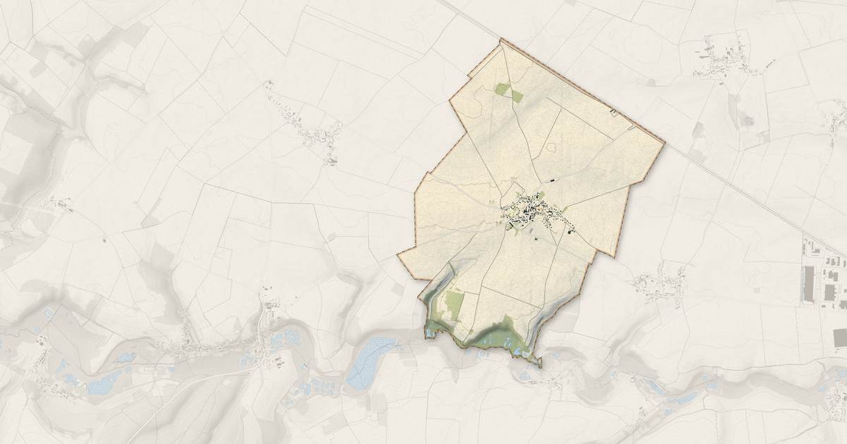 Portrait cartographique de Andechy : relief, eau, forêts, bâti et voies, calculés à partir des données de l'IGN