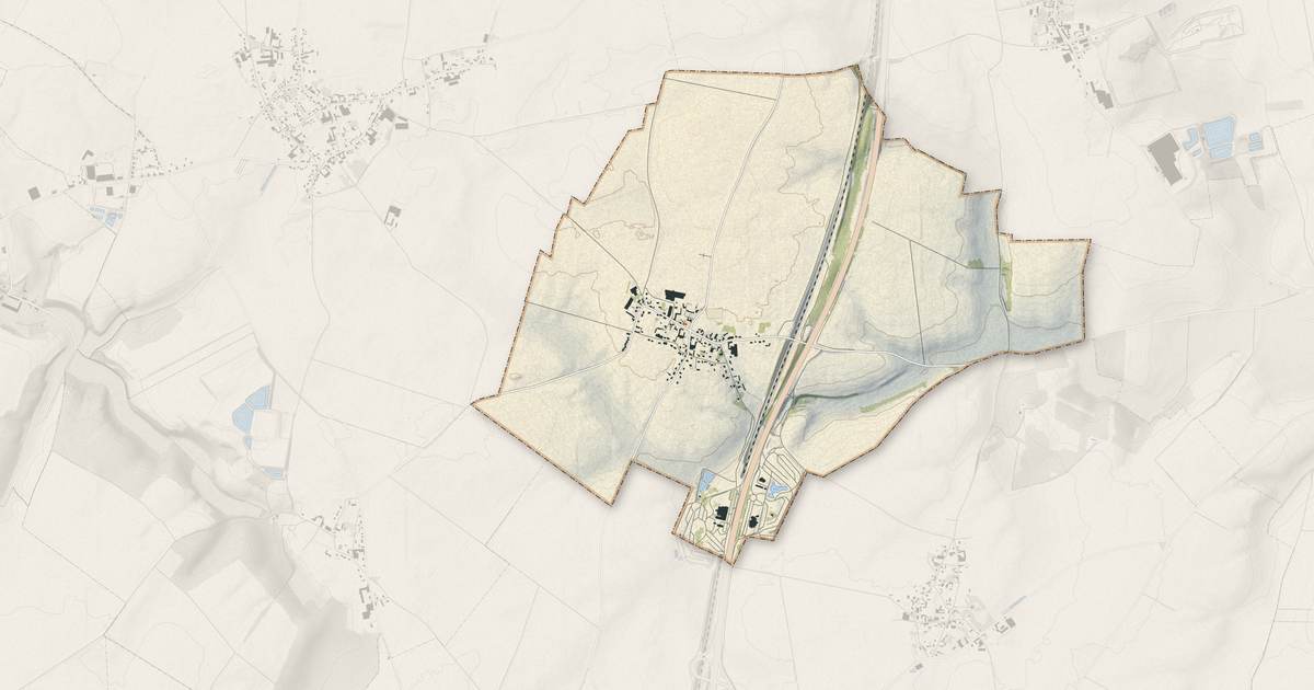 Portrait cartographique de Assevillers : relief, eau, forêts, bâti et voies, calculés à partir des données de l'IGN