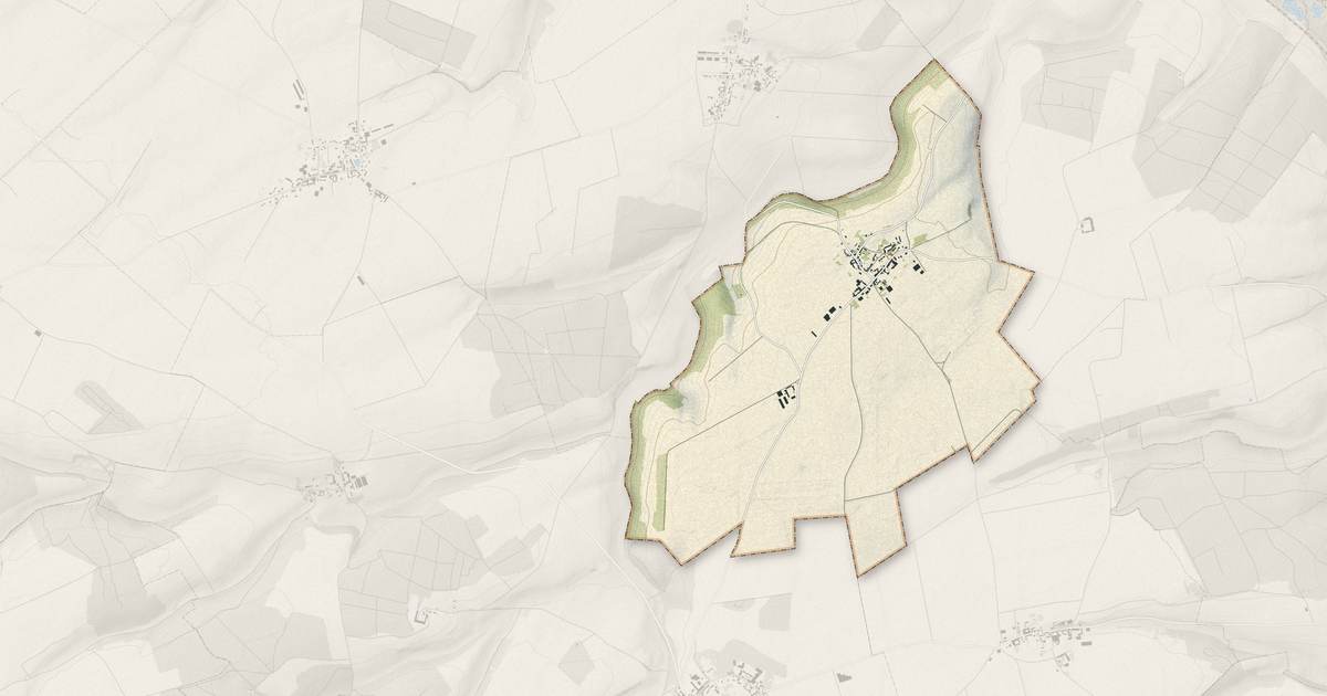 Portrait cartographique de Aubvillers : relief, eau, forêts, bâti et voies, calculés à partir des données de l'IGN