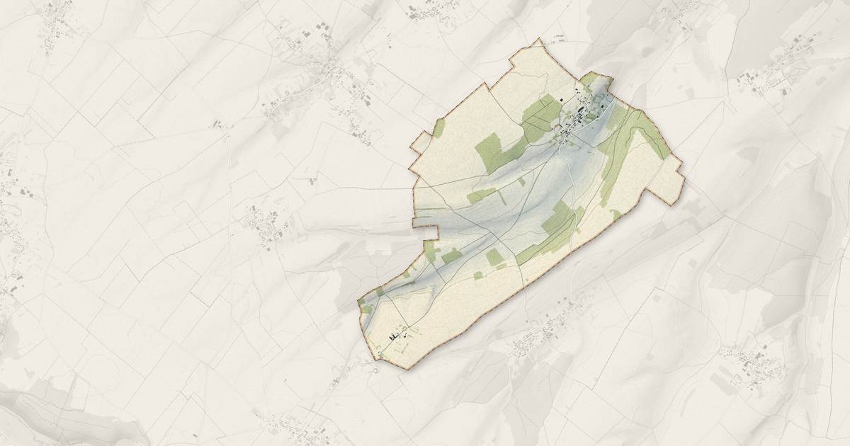 Portrait cartographique de Avesnes-Chaussoy : relief, eau, forêts, bâti et voies, calculés à partir des données de l'IGN