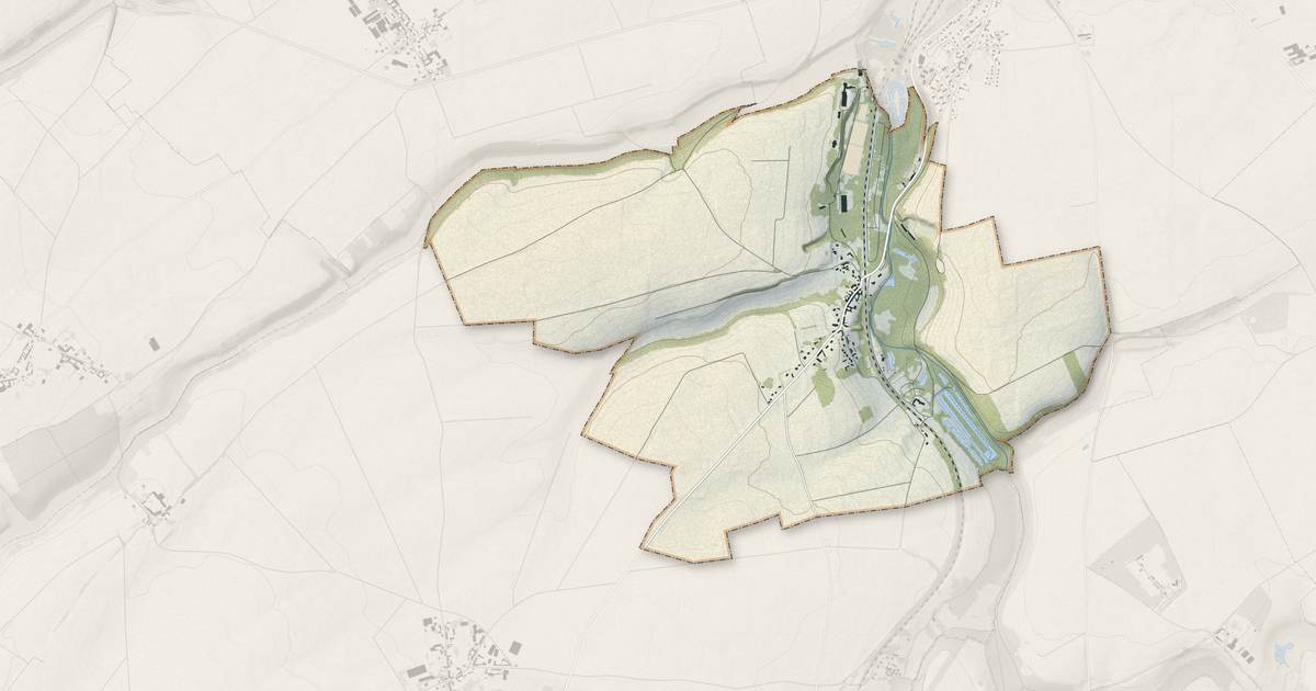 Portrait cartographique de Ayencourt : relief, eau, forêts, bâti et voies, calculés à partir des données de l'IGN