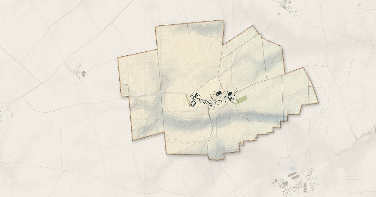 Portrait cartographique de Balâtre : relief, eau, forêts, bâti et voies, calculés à partir des données de l'IGN