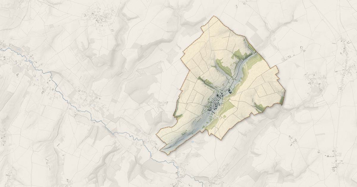 Portrait cartographique de Barly : relief, eau, forêts, bâti et voies, calculés à partir des données de l'IGN