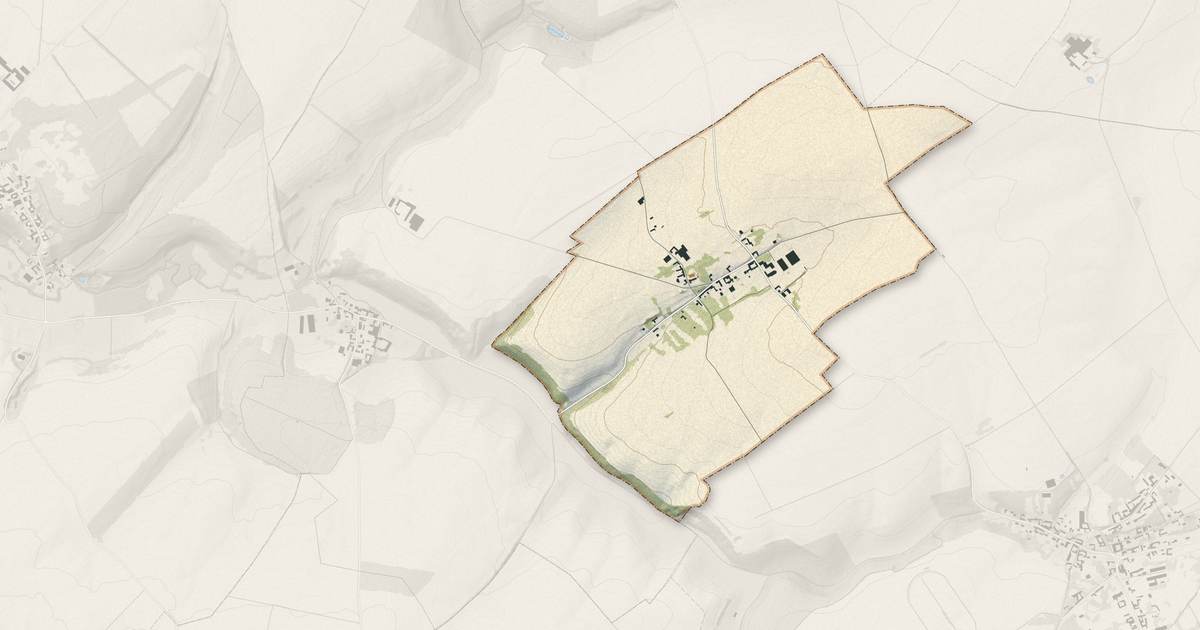Portrait cartographique de Bayencourt : relief, eau, forêts, bâti et voies, calculés à partir des données de l'IGN