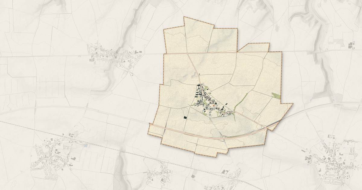 Portrait cartographique de Bayonvillers : relief, eau, forêts, bâti et voies, calculés à partir des données de l'IGN