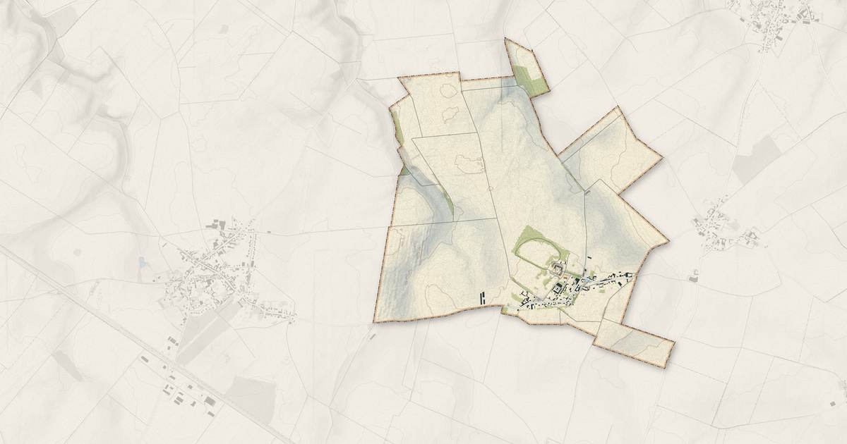Portrait cartographique de Beaufort-en-Santerre : relief, eau, forêts, bâti et voies, calculés à partir des données de l'IGN