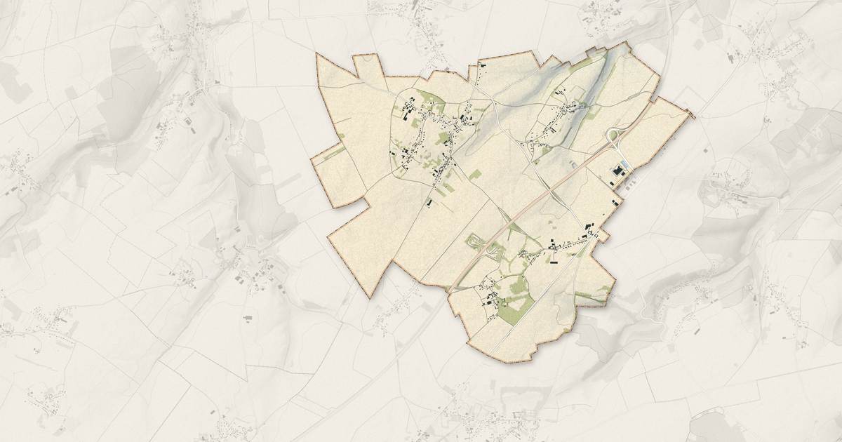 Portrait cartographique de Béhen : relief, eau, forêts, bâti et voies, calculés à partir des données de l'IGN