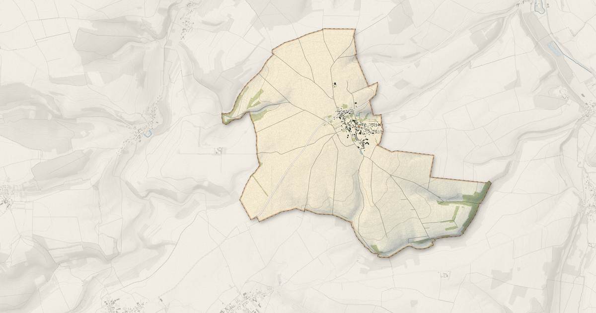 Portrait cartographique de Belleuse : relief, eau, forêts, bâti et voies, calculés à partir des données de l'IGN