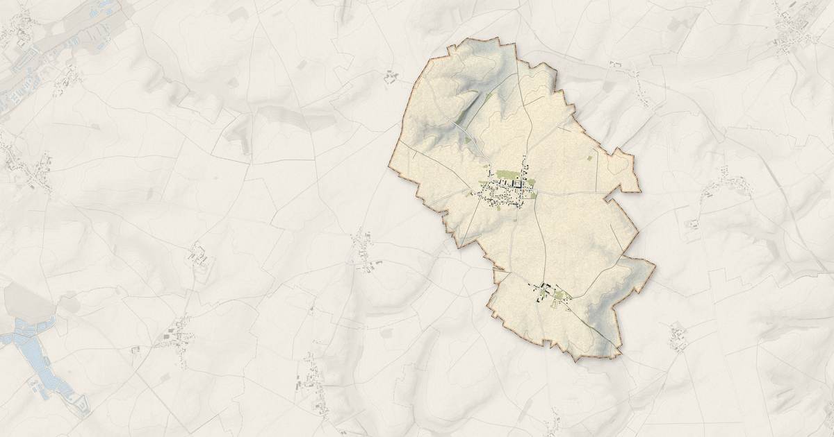Portrait cartographique de Bernes : relief, eau, forêts, bâti et voies, calculés à partir des données de l'IGN