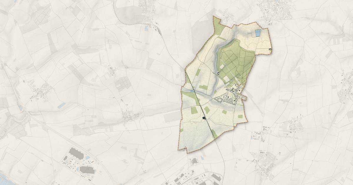Portrait cartographique de Bertangles : relief, eau, forêts, bâti et voies, calculés à partir des données de l'IGN