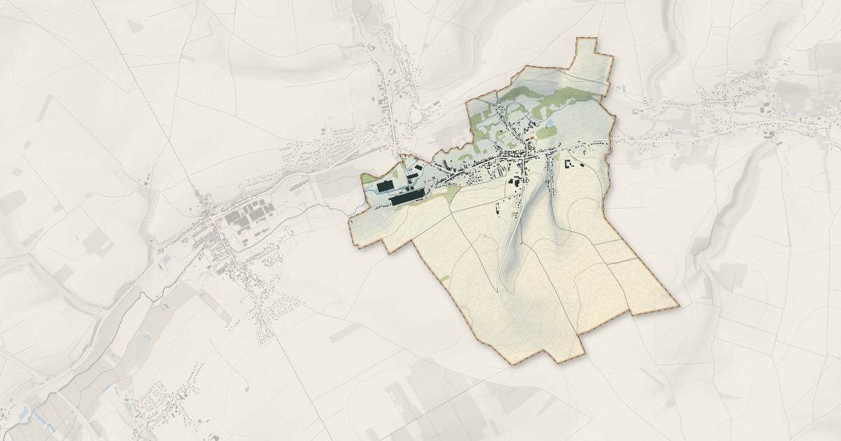 Portrait cartographique de Berteaucourt-les-Dames : relief, eau, forêts, bâti et voies, calculés à partir des données de l'IGN