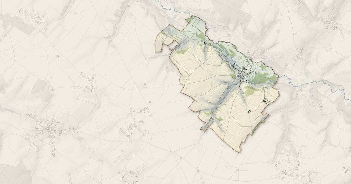 Portrait cartographique de Le Boisle : relief, eau, forêts, bâti et voies, calculés à partir des données de l'IGN