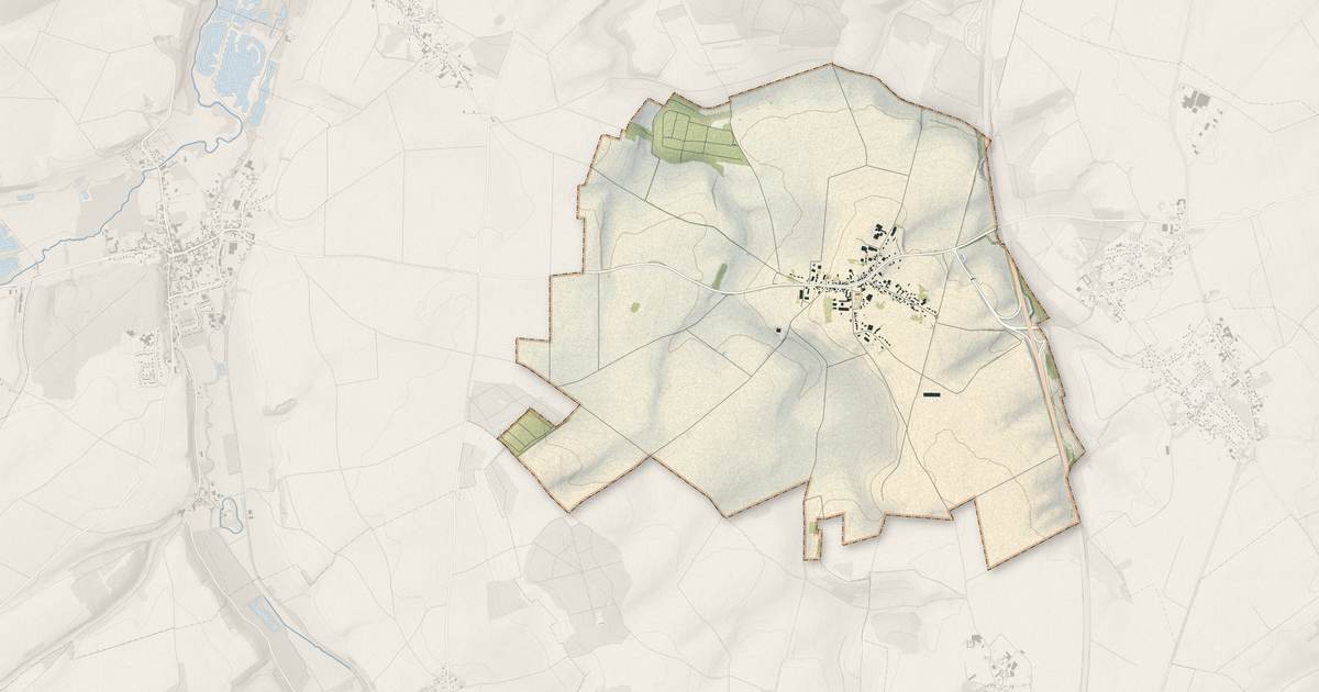 Portrait cartographique de Bosquel : relief, eau, forêts, bâti et voies, calculés à partir des données de l'IGN