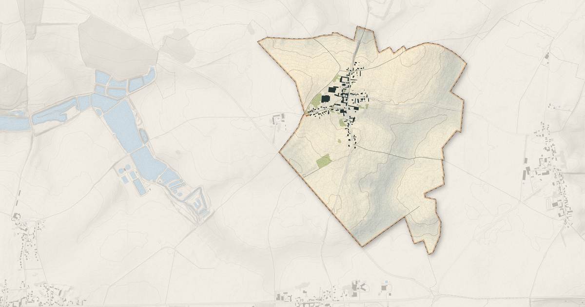 Portrait cartographique de Bouvincourt-en-Vermandois : relief, eau, forêts, bâti et voies, calculés à partir des données de l'IGN