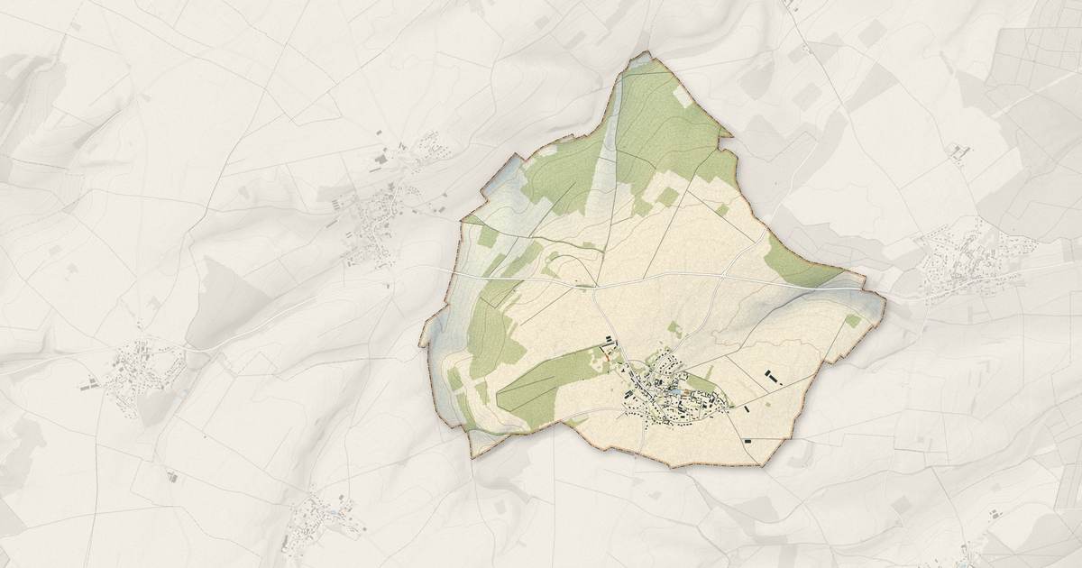 Portrait cartographique de Bovelles : relief, eau, forêts, bâti et voies, calculés à partir des données de l'IGN