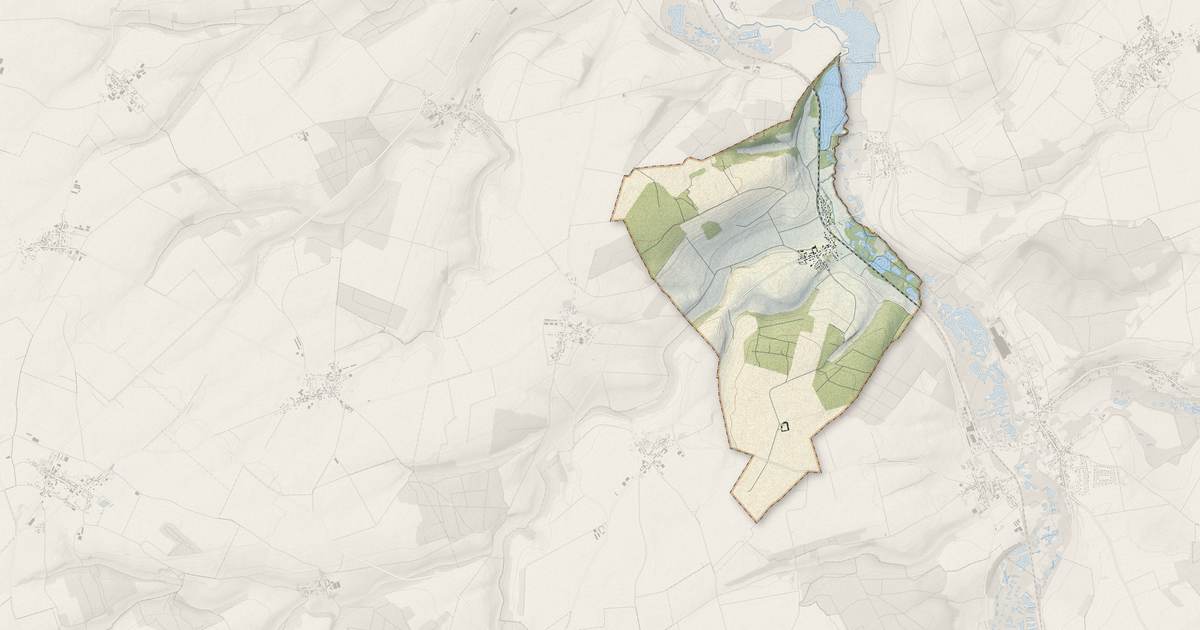 Portrait cartographique de Braches : relief, eau, forêts, bâti et voies, calculés à partir des données de l'IGN